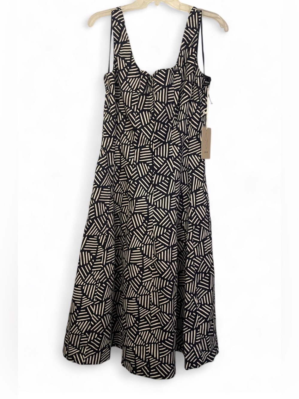 NWT Joie Navy and White Midi Dress Women’s Size 8